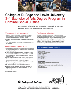 College of DuPage and Lewis University Criminal/Social Justice
