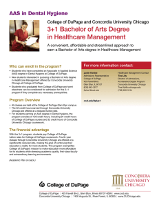 3+1 Bachelor of Arts Degree in Healthcare Management AAS in Dental Hygiene