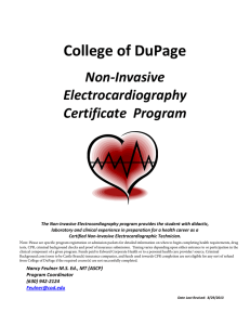 College of DuPage Non-Invasive Electrocardiography Certificate  Program