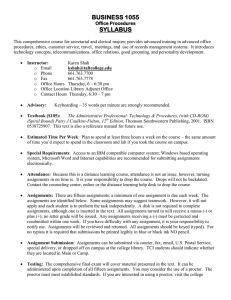 BUSINESS 1055 SYLLABUS