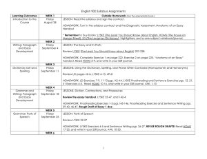 English 900 Syllabus Assignments