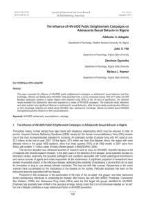 The Influence of HIV-AIDS Public Enlightenment Campaigns on Adekunle. A. Adegoke