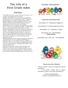 The Life of a First Grade m&amp;m October Newsletter