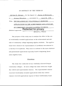for the degree of Micheal E. Morgan April 28, 1978 presented on