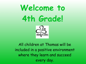 Welcome to 4th Grade!