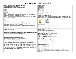 Ms. Rose’s CLASS NEWS