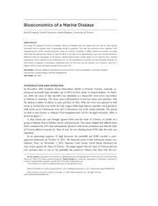 Bioeconomics of a Marine Disease