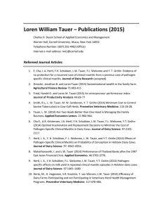 Loren William Tauer – Publications (2015)