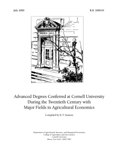 Advanced Degrees Conferred at Cornell University During the Twentieth Century with