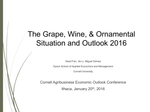The Grape, Wine, &amp; Ornamental Situation and Outlook 2016 Ithaca, January 20