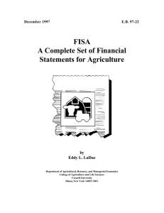 FISA A Complete Set of Financial Statements for Agriculture