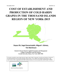 COST OF ESTABLISHMENT AND PRODUCTION OF COLD HARDY REGION OF NEW YORK-2015