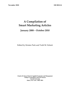 A Compilation of Smart Marketing Articles January 2008 – October 2010
