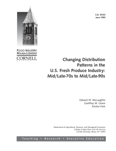 Changing Distribution Patterns in the U.S. Fresh Produce Industry: Mid/Late-70s to Mid/Late-90s