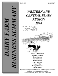 DAIRY FARM BUSINESS SUMMARY WESTERN AND CENTRAL PLAIN