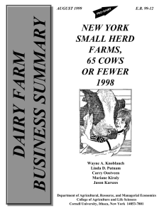 DAIRY FARM BUSINESS SUMMARY NEW YORK SMALL HERD