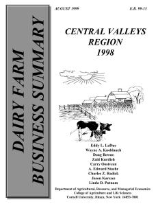 DAIRY FARM BUSINESS SUMMARY CENTRAL VALLEYS REGION