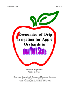 Economics of Drip Irrigation for Apple Orchards in Charles H. Cuykendall