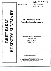 - ... 1991 Northeast Beef Farm Business Summary