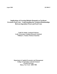 Implications of Growing Biofuels Demands on Northeast