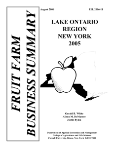 SUMMARY FRUIT FARM BUSINESS LAKE ONTARIO