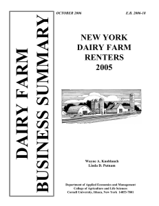 NEW YORK DAIRY FARM RENTERS 2005