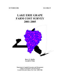 LAKE ERIE GRAPE FARM COST SURVEY 2001-2005 OCTOBER 2006