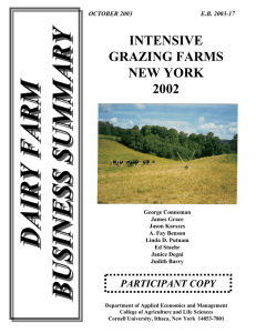 DAIRY FARM BUSINESS SUMMARY INTENSIVE GRAZING FARMS