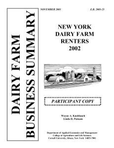 DAIRY FARM BUSINESS SUMMARY NEW YORK RENTERS