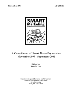 A Compilation of  Smart Marketing Articles November 2001 EB 2001-17