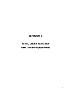 APPENDIX  A Farms, Land in Farms and Farm Income/Expense Data