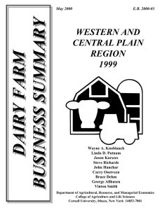 DAIRY FARM BUSINESS SUMMARY WESTERN AND CENTRAL PLAIN