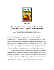 Marketing Fresh Fruit and Vegetable Imports in the