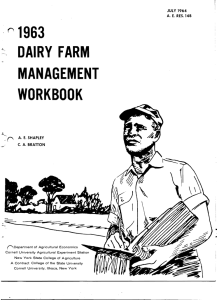 DAIRY  FARM MANAGEMENT WORKBOOK 1963