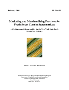 Marketing and Merchandising Practices for Fresh Sweet Corn in Supermarkets