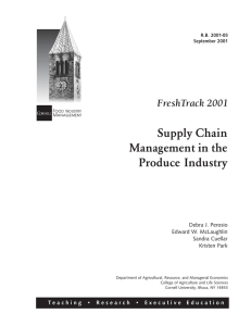 Supply Chain Management in the Produce Industry FreshTrack 2001
