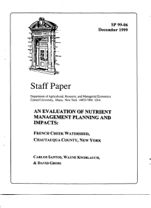 Staff Paper SP 99-06 December 1999
