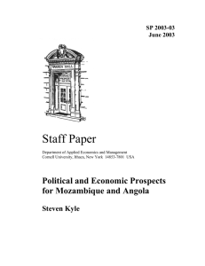 Staff Paper Political and Economic Prospects for Mozambique and Angola