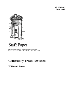 Staff Paper Commodity Prices Revisited SP 2000-05