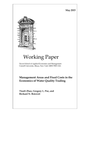 Working Paper Management Areas and Fixed Costs in the May 2015