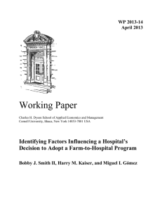 Working Paper WP 2013-14 April 2013