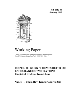 Working Paper WP 2012-05 January 2012
