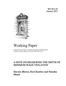 Working Paper  WP 2011-03 J anuar y 2011