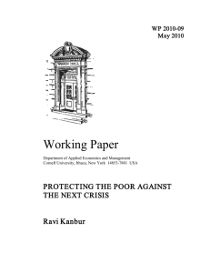 Working Paper  PROTECTING THE POOR AGAINST THE NEXT CRISIS