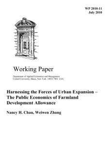 Working Paper Harnessing the Forces of Urban Expansion – Development Allowance