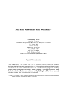 Does Food Aid Stabilize Food Availability?