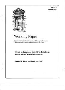 Working Paper WP97-17 October 1997