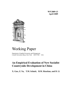 Working Paper  WP 2009-13 April 2009