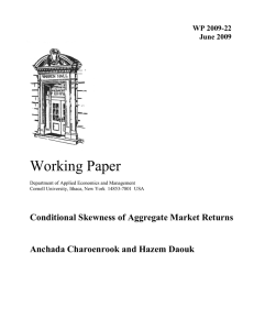 Working Paper Conditional Skewness of Aggregate Market Returns