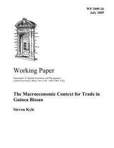 Working Paper The Macroeconomic Context for Trade in Guinea Bissau